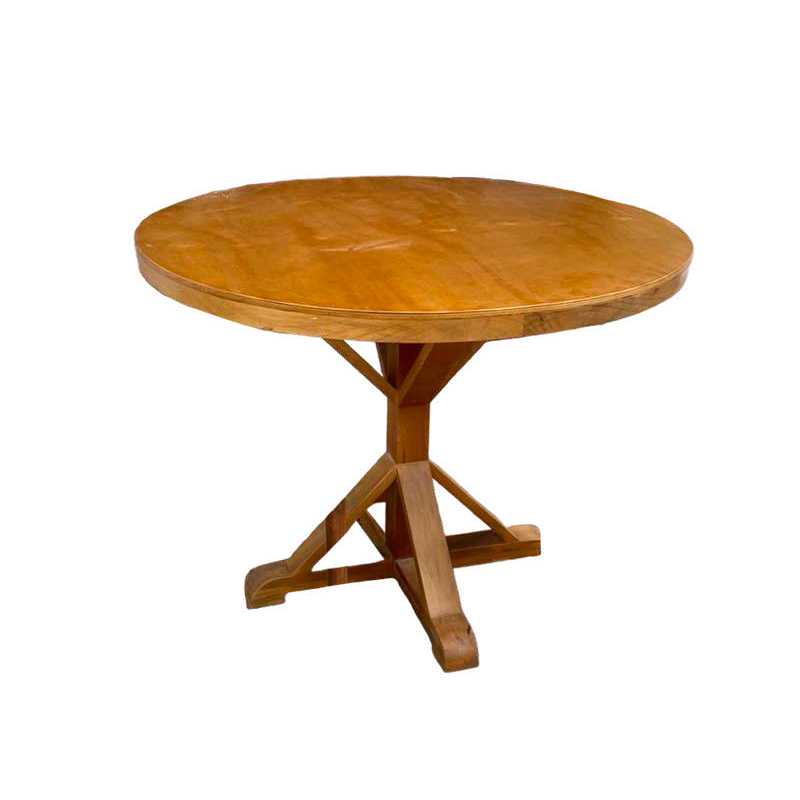 Mesa Circular Triplay Estructura Reloj 4 Personas