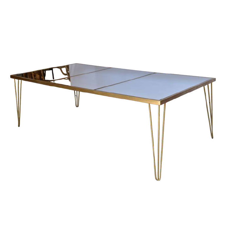 Mesa Herrería Dorada Pata Tolix con Divisiones