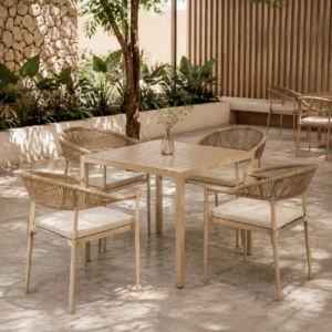 silla-ariel-metal-restaurantes-terraza-asiento-cojin-03 Silla Ariel de estructura metálica para restaurantes y cafeterías. Respaldo tejido y asiento de cojín. Ideal tanto para interiores como exteriores (terrrazas).