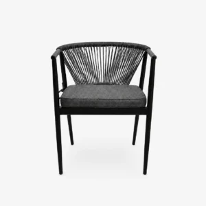 silla-siena-metal-restaurantes-terraza-asiento-cojin-01 Silla Siena de estructura metálica para restaurantes y cafeterías. Respaldo tejido y asiento de cojín. Ideal tanto para interiores como exteriores (terrrazas).