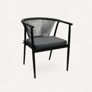 silla-siena-metal-restaurantes-terraza-asiento-cojin-02 Silla Siena de estructura metálica para restaurantes y cafeterías. Respaldo tejido y asiento de cojín. Ideal tanto para interiores como exteriores (terrrazas).