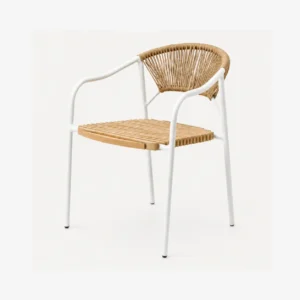 silla-tiana-metalica-respaldo-tejido-asiento-listones-para-restaurantes-exteriores-02 Silla Tiana de metal para restaurantes y cafeterías. Respaldo tejido y asiento con listones. Ideal para exteriores.